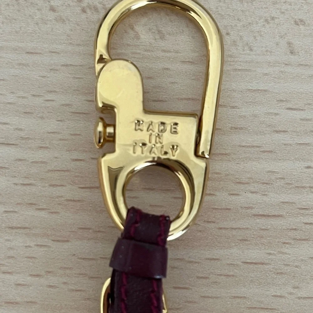 Vintage Gucci GG Key Fob Red Blue Sherry Line Dust Bag Box Collectible 1970’s